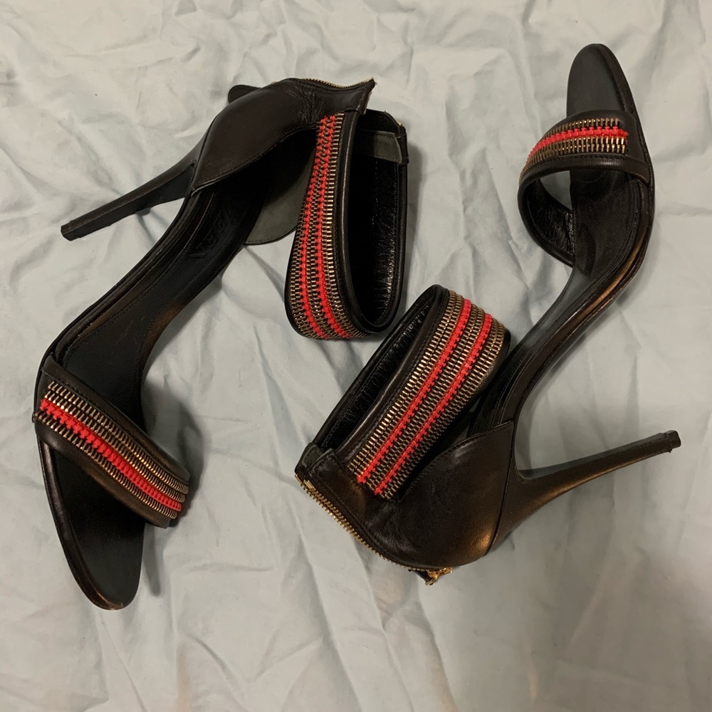Alexander McQueen Zipper-Trimmed Ankle-Wrap Sandal